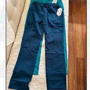 Blue and Teal Scrub Pants